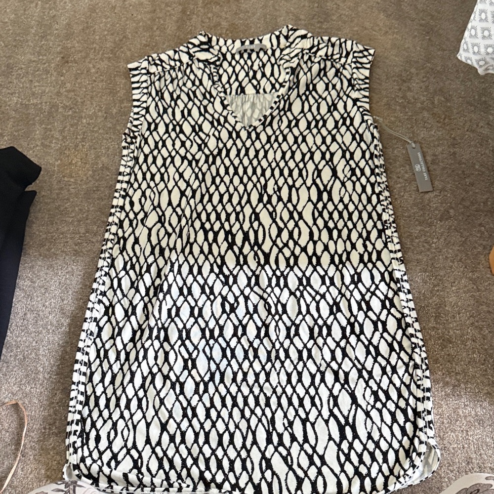 Tart Black and White Patterned Blouse